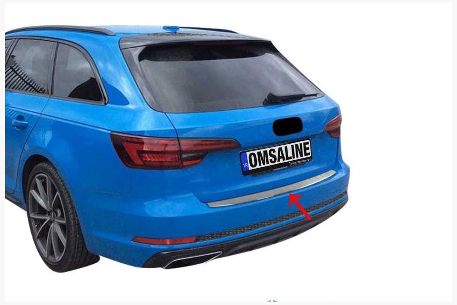 Audi A4 B9 2015–2024 Ochranná lišta zadného nárazníka OmsaLine (Avant, nerez) Image