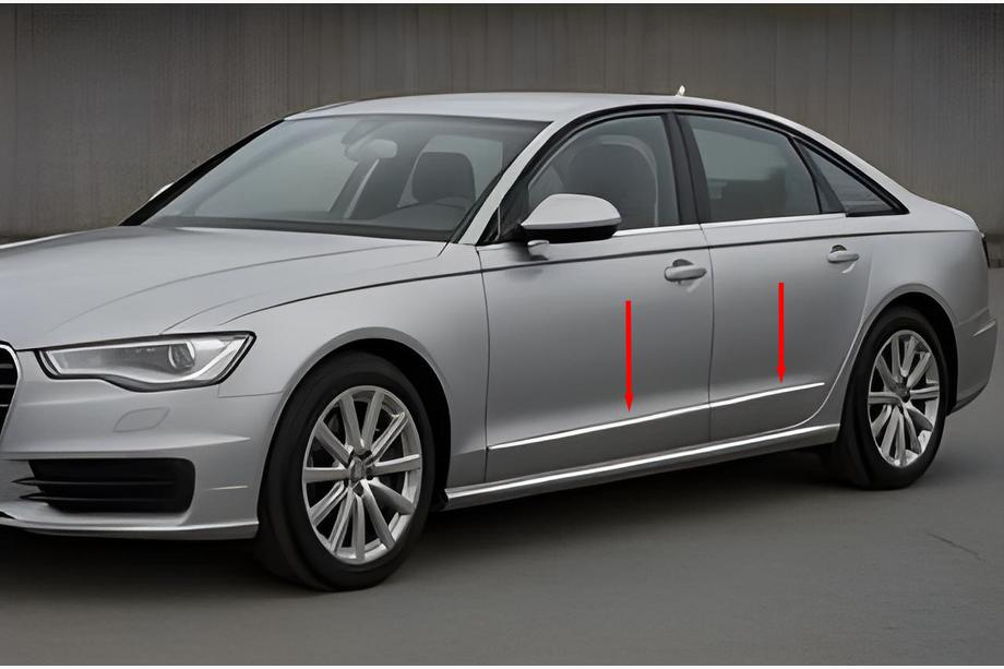 Audi A6 C7 2011–2017 Chrómové lišty dverí (6 ks) Image