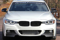 BMW rad 3 F30/F31 2012–2019 Predný lip nárazníka Flap (čierny) fotografia 1