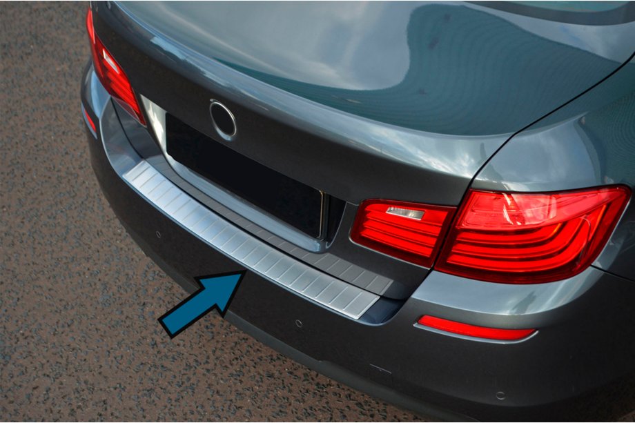 BMW 5. rad F10/F11 2010–2016 OmsaLine nerezová lišta zadného nárazníka (SD, nerez.) Fotografia 1