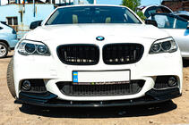 BMW 5. rad F10/F11 2010–2016 Lip na predný nárazník OmsaLine (čierny) fotografia 5