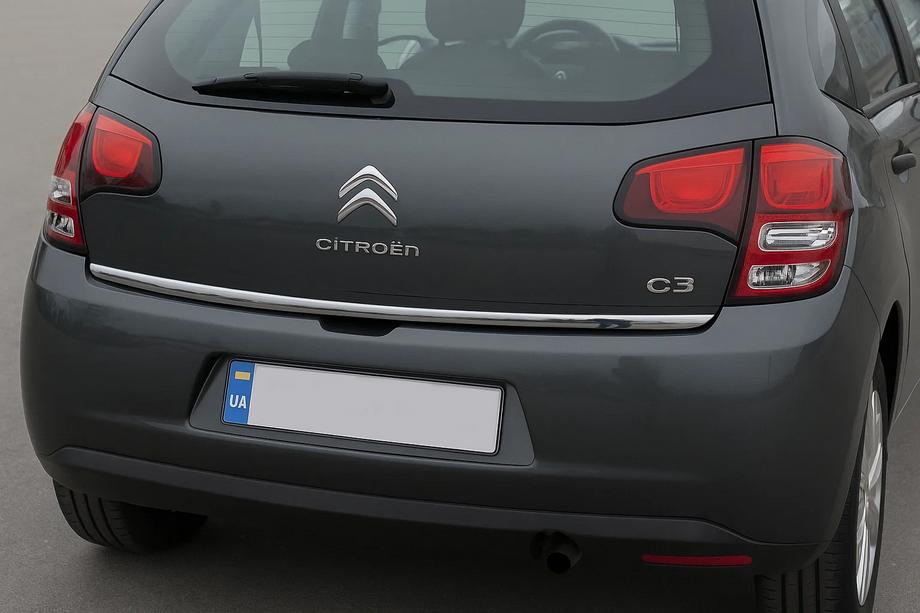Citroen C-3 2009–2016 Lišta spodnej hrany veka kufra OmsaLine (nerez) Fotografia 1