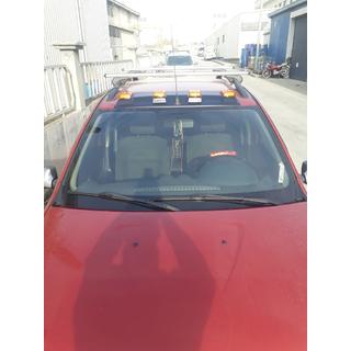 Slnečná clona čelného skla (LED, matná čierna) fotografia 3
