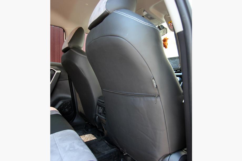 Toyota Rav 4 2019–2025 Autopoťahy z eko kože + látka + Antara Antara A0010 (kompletný interiér) Fotografia 4