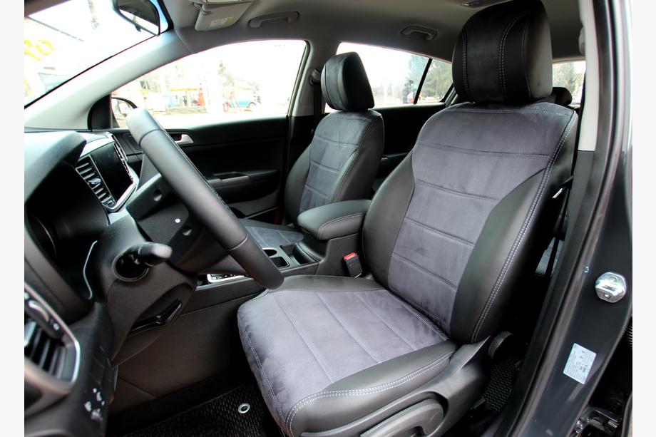 Kia Sportage 2021– Autopoťahy z eko kože + látka + Antara Antara A0010 (kompletný interiér) Image
