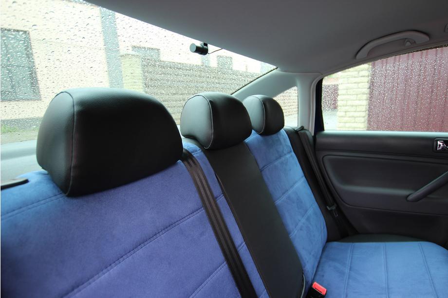 Volkswagen Passat B5 1997–2005 Autopoťahy z eko kože + látky + alcantary Antara A006 (kompletná sada do celého interiéru) Fotografia 7