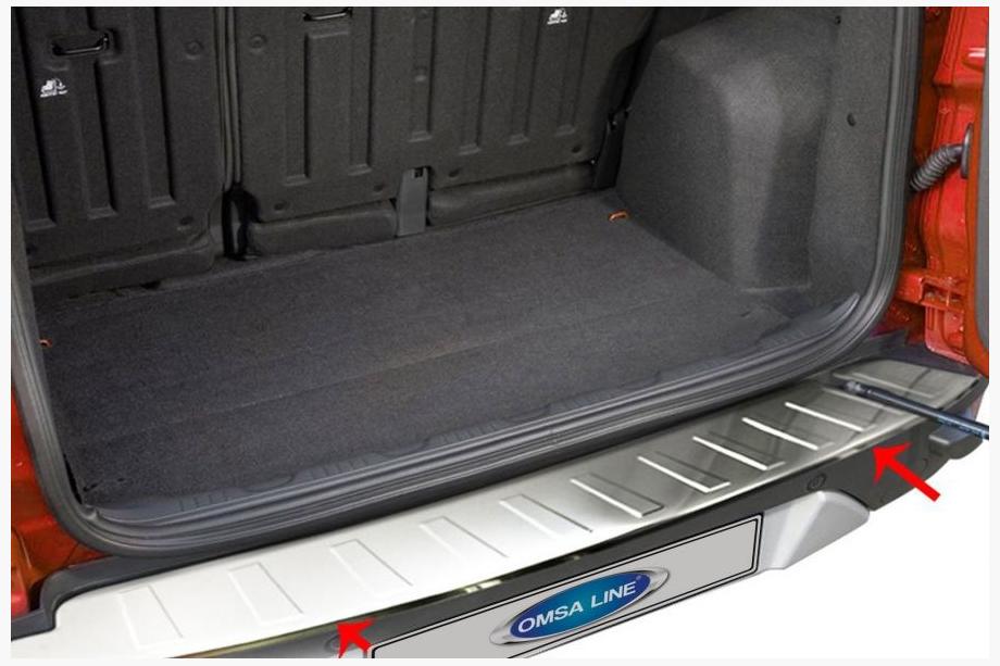 Ford Ecosport 2013–2022 Nerezová lišta na zadný nárazník (2013-2017) Image