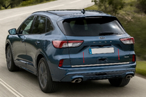 Ford Kuga/Escape 2019– Nerezová lišta hrany kufra fotografia 2