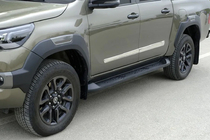 Nissan Navara/NP300 2016– Dverové lišty (4 ks, nerez) fotografia 4