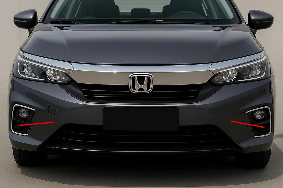 Honda City 2021– Chrómové rámiky hmloviek SD (2 ks, nerez) Image