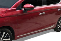 Honda City 2021– Dverové lišty SD (4 ks, nehrdzavejúca oceľ) fotografia 2