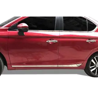 Dverové lišty SD (4 ks, nehrdzavejúca oceľ) Honda City 2021– fotografia 1