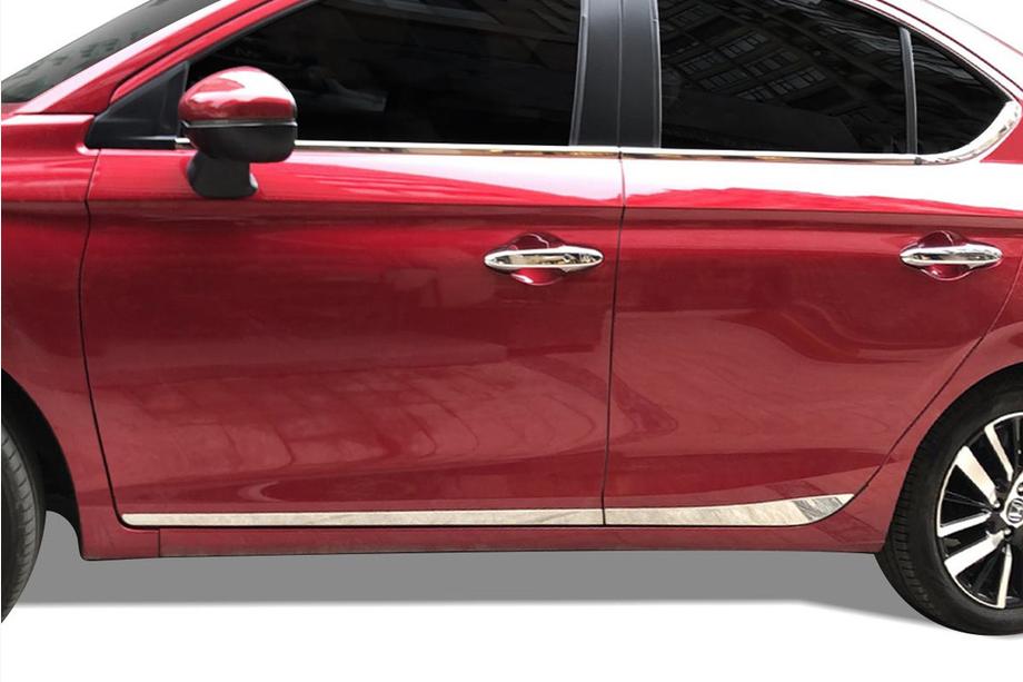 Honda City 2021– Dverové lišty SD (4 ks, nehrdzavejúca oceľ) Image