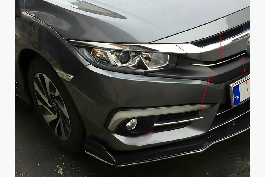 Honda Civic Sedan 2021– Kryty masky (2 ks, nerez) Image