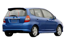 Honda FIT/Jazz 2002–2008 Chrómová lišta nad ŠPZ (nerez) fotografia 1