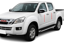 Isuzu D-Max 2011–2019 OmsaLine dverové lišty (nerez) fotografia 1
