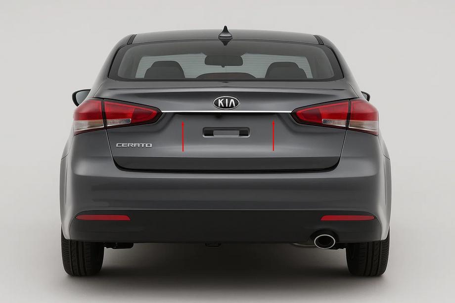 Kia Cerato 3 2013–2018 Lišta nad ŠPZ pre Sedan (nerezová oceľ) Image