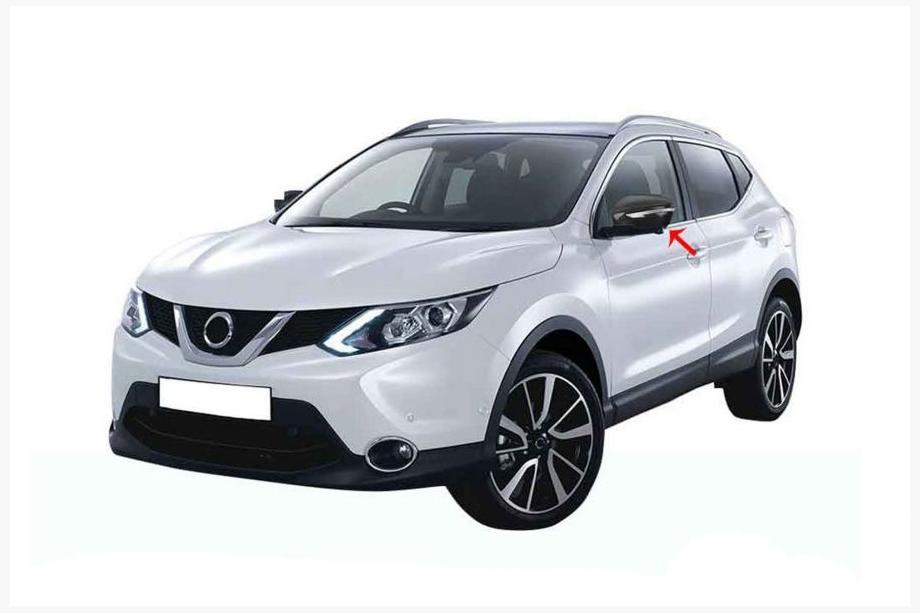 Nissan Qashqai 2014–2021 Kryty spätných zrkadiel z pravého karbónu (2 ks) Image