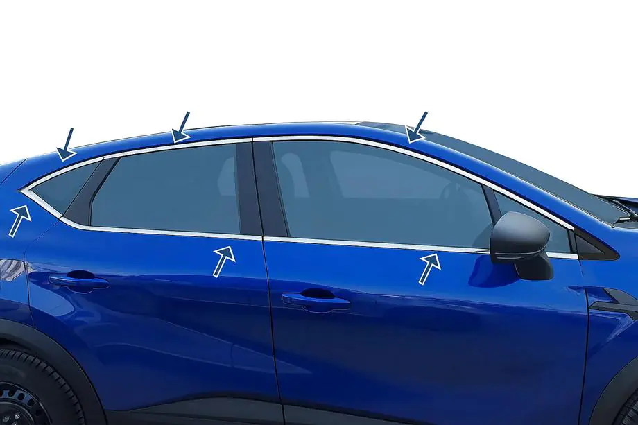 Nissan Juke 2020– Kompletné okenné lišty (10 ks, nerez) Image