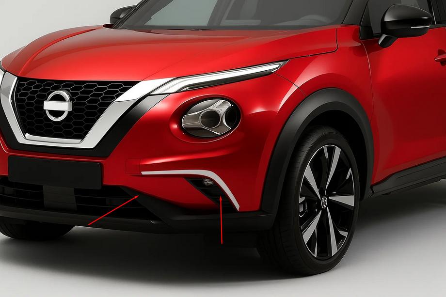 Nissan Juke 2020– Nerezové kryty svetlometov (2 ks) Image