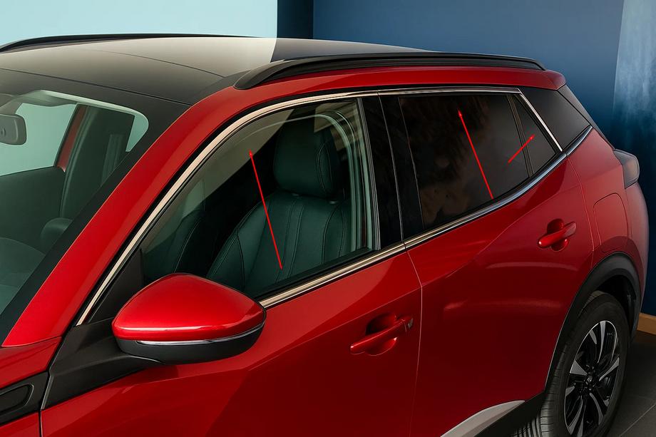 Peugeot 2008 2019– Horné okenné lišty (6 ks, nerez) Image