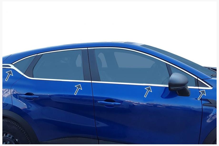 Renault Captur 2019– Ochranné lišty okien (8 ks, nerez) Image