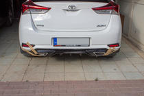Toyota Auris 2012–2018 Difúzor zadného nárazníka (2016-2018, na lakovanie) fotografia 1