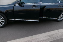 Volvo S90/V90 2016– Chrómové lišty na dvere (pre V90, nerezová oceľ) fotografia 3
