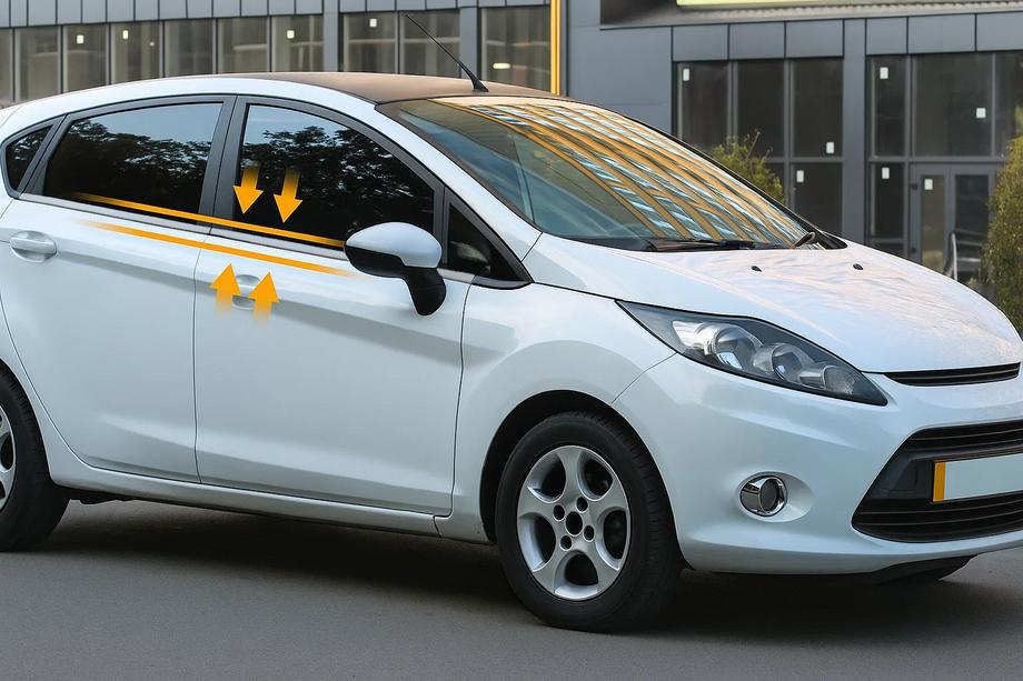 Ford Fiesta 2008–2017 Nerezové okenné lišty (4 ks) Image