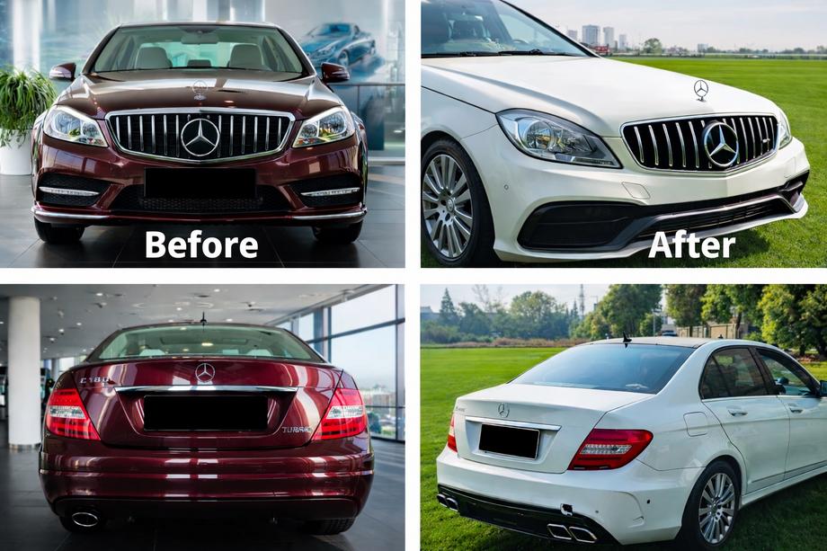 Mercedes trieda C W204 2007–2015 Kompletný bodykit v dizajne W205 Image