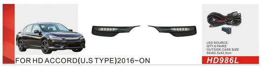 Honda Accord X 2017–2022 US-type hmlové svetlá (2017-2020, LED) fotografia 1