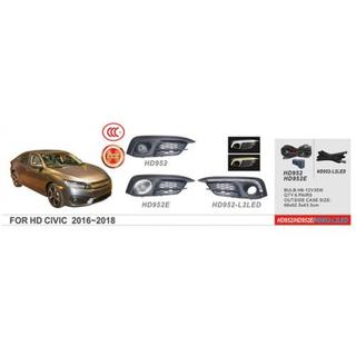 Hmlové svetlá 2016-2019 (halogénové) Honda Civic Sedan X 2016–2021