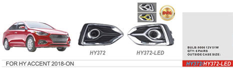 Hyundai Accent 2017–2023 Hmlové svetlá (halogénové) fotografia 1