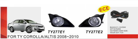 Toyota Corolla 2007–2013 Hmlové svetlá 2007-2010 (2 ks, halogénové) fotografia 1