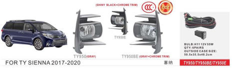 Toyota Sienna 2010–2020 Hmlové svetlá 2017-2020 (2 ks, halogénové) fotografia 1