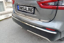 Nissan Qashqai 2014–2021 Lišta zadného nárazníka (nerez) fotografia 4