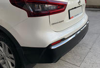 Nissan Qashqai 2014–2021 Lišta zadného nárazníka (nerez) fotografia 1