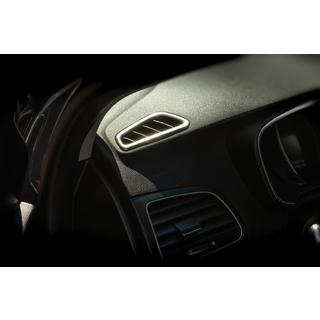 Kryt výduchu ventilácie v interiéri (2 ks, nerez) Renault Megane IV 2016–2025 fotografia 3