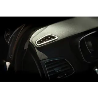 Kryt výduchu ventilácie v interiéri (2 ks, nerez) Renault Megane IV 2016–2025 fotografia 3