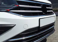 Volkswagen Tiguan 2016–2023 Lišty na masku 2020+ (sada 4 ks, nehrdzavejúca oceľ) fotografia 1