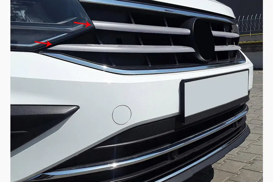 Volkswagen Tiguan 2016–2023 Lišty na masku 2020+ (sada 4 ks, nehrdzavejúca oceľ) Image