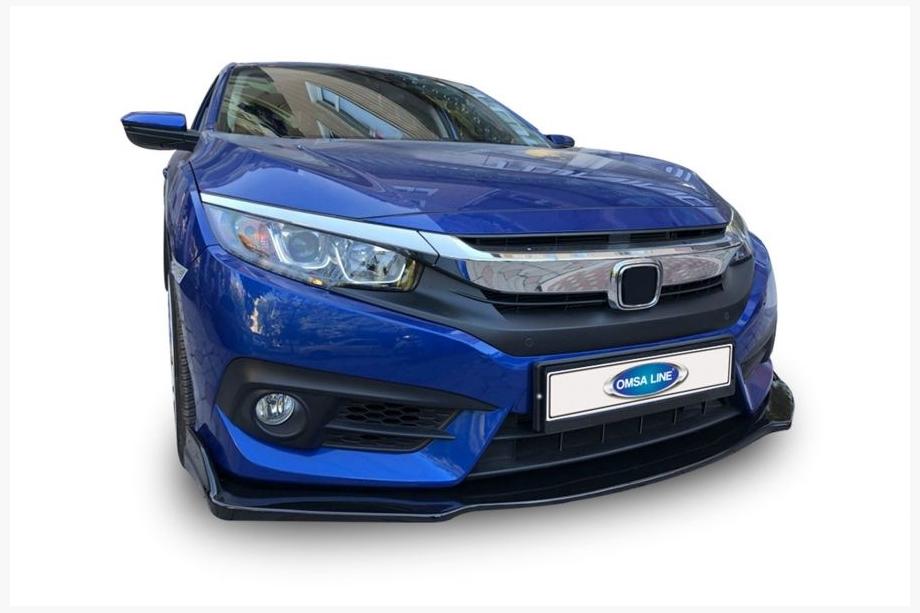 Honda Civic Sedan X 2016–2021 Lip spojler predného nárazníka LIP V3 (čierny) Fotografia 1