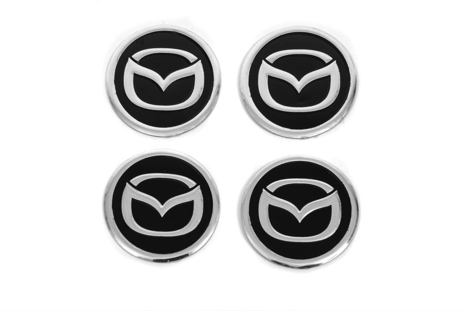 Mazda Nálepky na stredové krytky V1 60 mm (4 ks) Fotografia 1