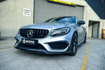 Mercedes C-class W205 2014–2021 Predná maska Panamericana GT Black (pre Avantgarde/AMG-Line/C43 AMG) fotografia 5