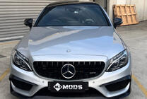Mercedes C-class W205 2014–2021 Predná maska Panamericana GT Black (pre Avantgarde/AMG-Line/C43 AMG) fotografia 6
