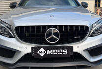 Mercedes C-class W205 2014–2021 Predná maska Panamericana GT Black (pre Avantgarde/AMG-Line/C43 AMG) fotografia 1