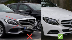 Mercedes C-class W205 2014–2021 Predná maska Panamericana GT Black (pre Avantgarde/AMG-Line/C43 AMG) fotografia 4