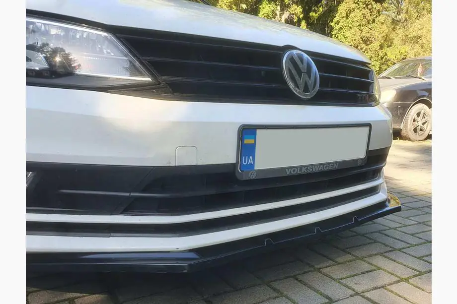 Volkswagen Jetta 2011–2018 Lip predný nárazníkový lip (2010-2018, lesklá čierna) Fotografia 7