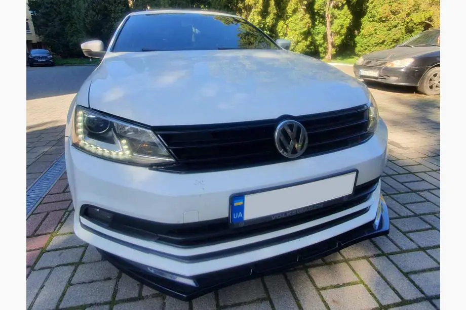 Volkswagen Jetta 2011–2018 Lip predný nárazníkový lip (2010-2018, lesklá čierna) Fotografia 8