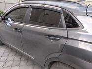Hyundai Kona 2017–2023 Okenné deflektory s chrómovou lištou (4 ks, Niken) fotografia 7